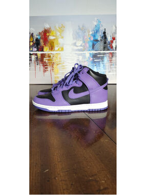 Nike Dunk High Shoes Mens Size 8 Purple Black Colorblock Sneakers DV0829-500